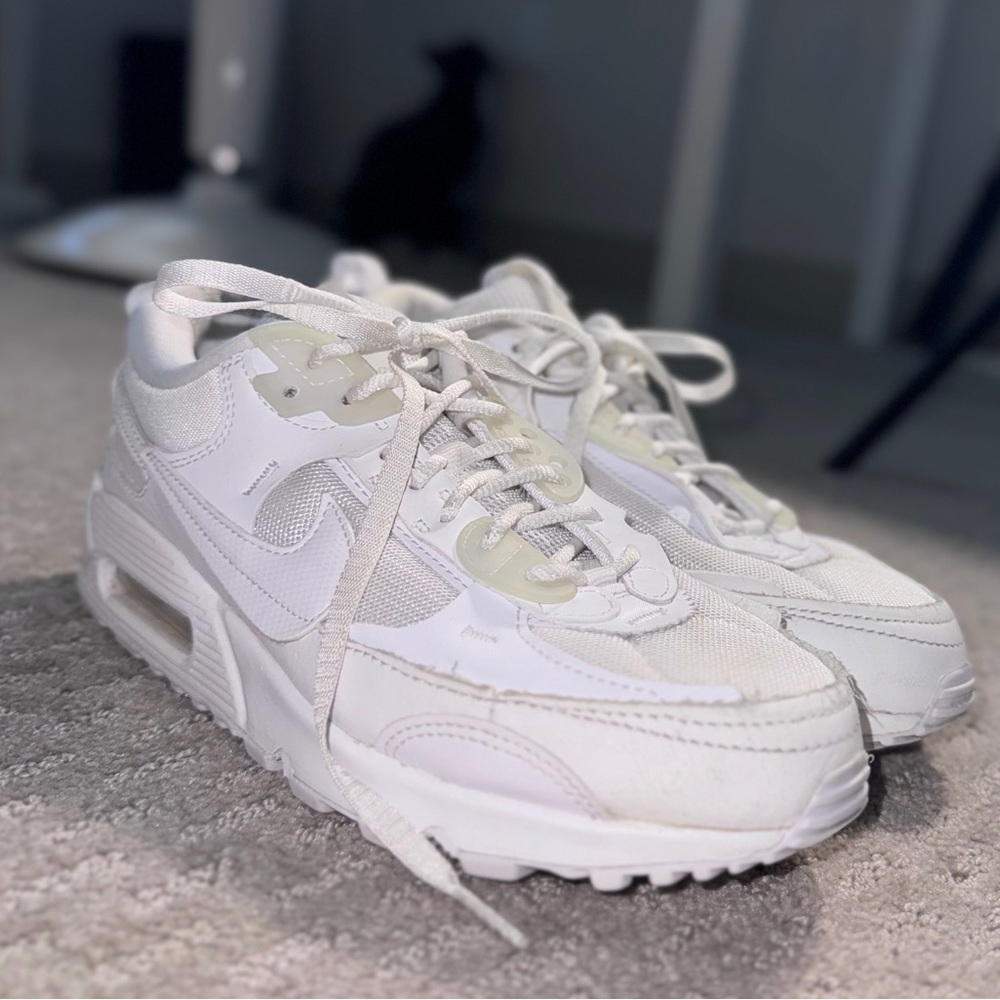 In Box Nike White Low-Top Air Max Sneakers